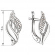 Earrings in white gold with cubic zirkonia. Article 490124В  - Photo 2