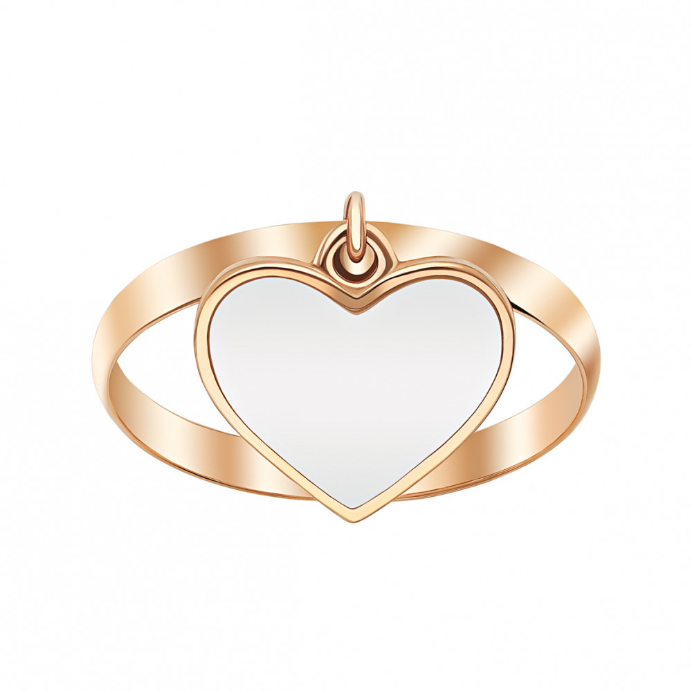 Gold ring with enamel. Article 390237Е  size 18 - Photo 2