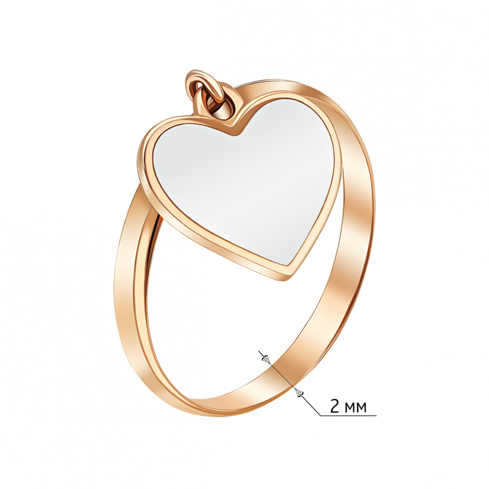 Gold ring with enamel. Article 390237Е  size 18 - Photo 3