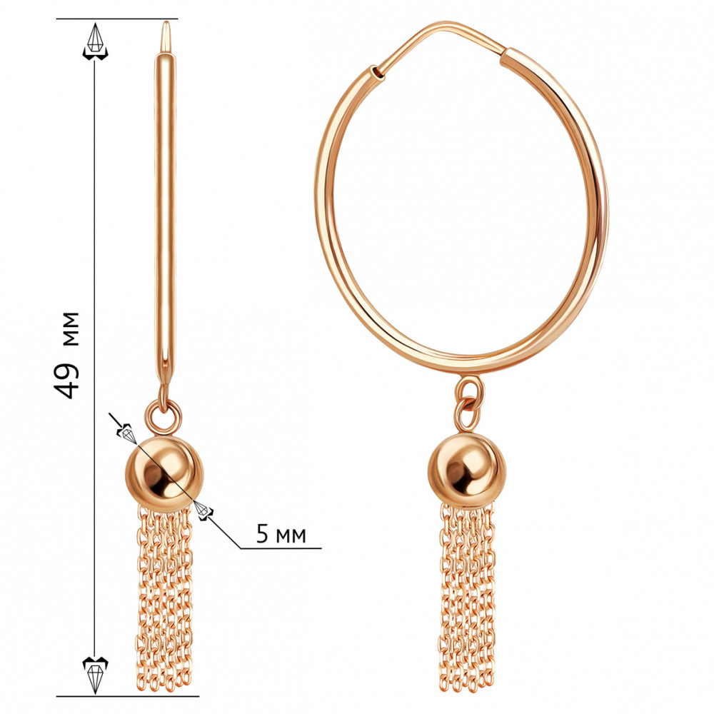 Золоті сережки. Артикул 460065  - Фото 2