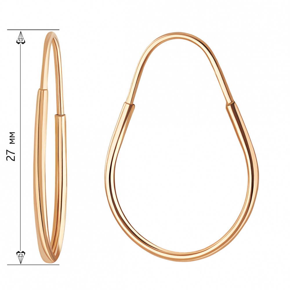 Золоті сережки. Артикул 460067  - Фото 2