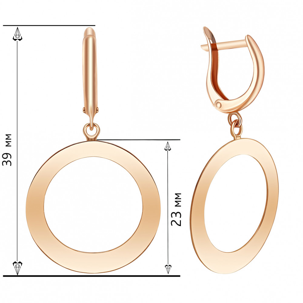 Золоті сережки. Артикул 470210  - Фото 2