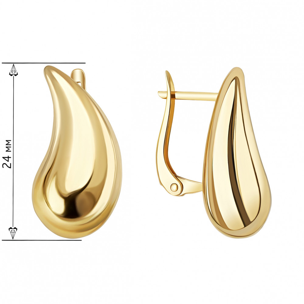 Золоті сережки. Артикул 470671М  - Фото 2