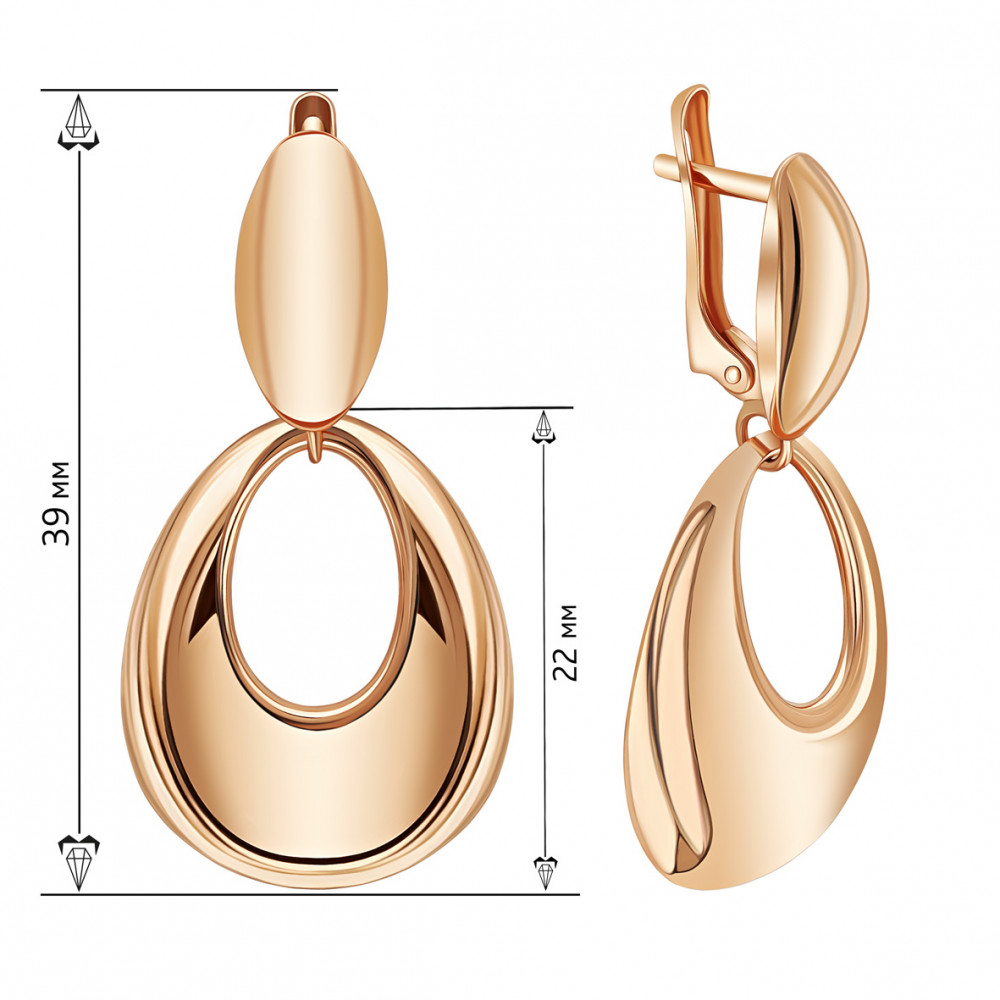 Золотые серьги. Артикул 470803  - Фото 2