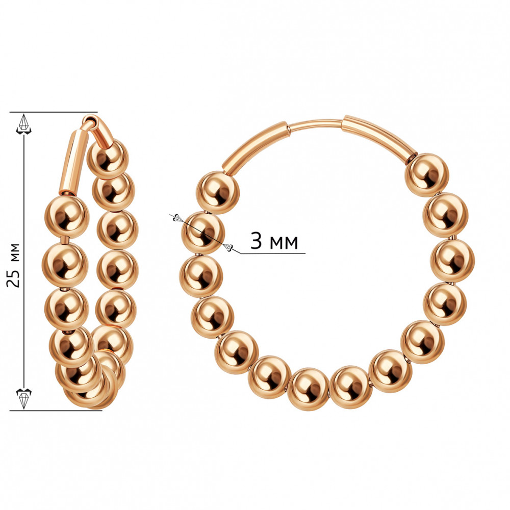 Золоті сережки. Артикул 470806  - Фото 2