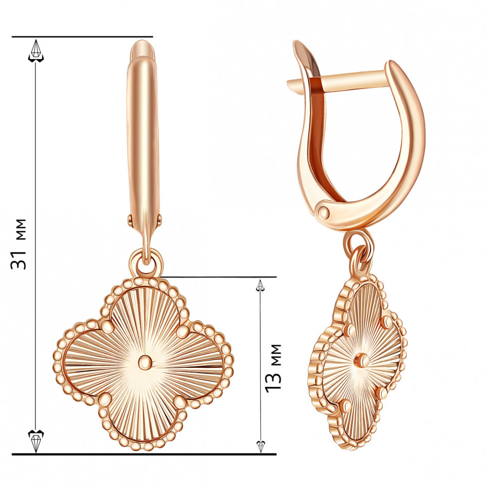 Золоті сережки. Артикул 470812  - Фото 2