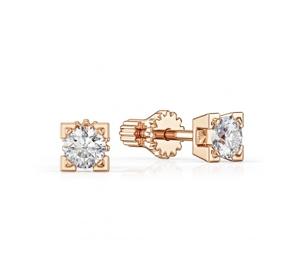 Gold earrings with diamonds and pearls. Article 770472 - Photo  1