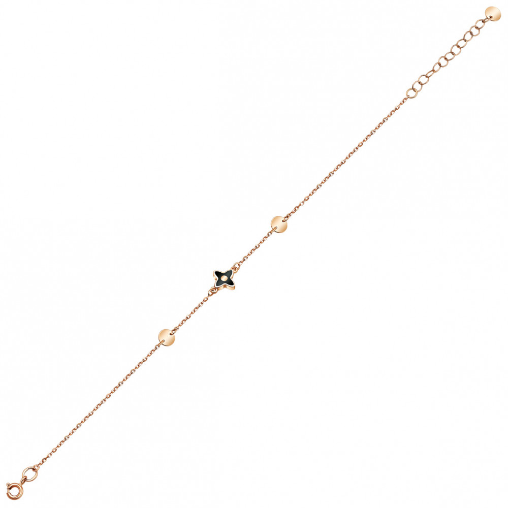 Золотий браслет з емаллю. Артикул 820233Е  розмір 170 - Фото 2