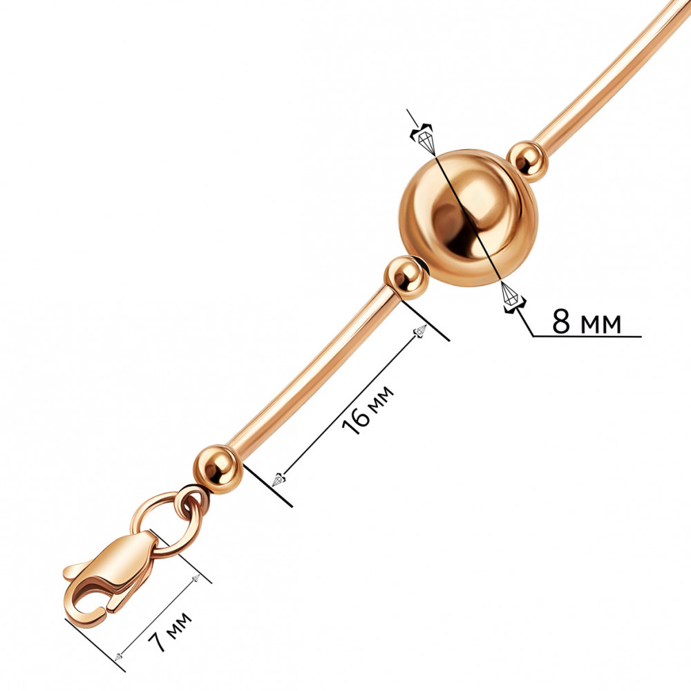 Золотой браслет. Артикул 820138  размер 170 - Фото 3