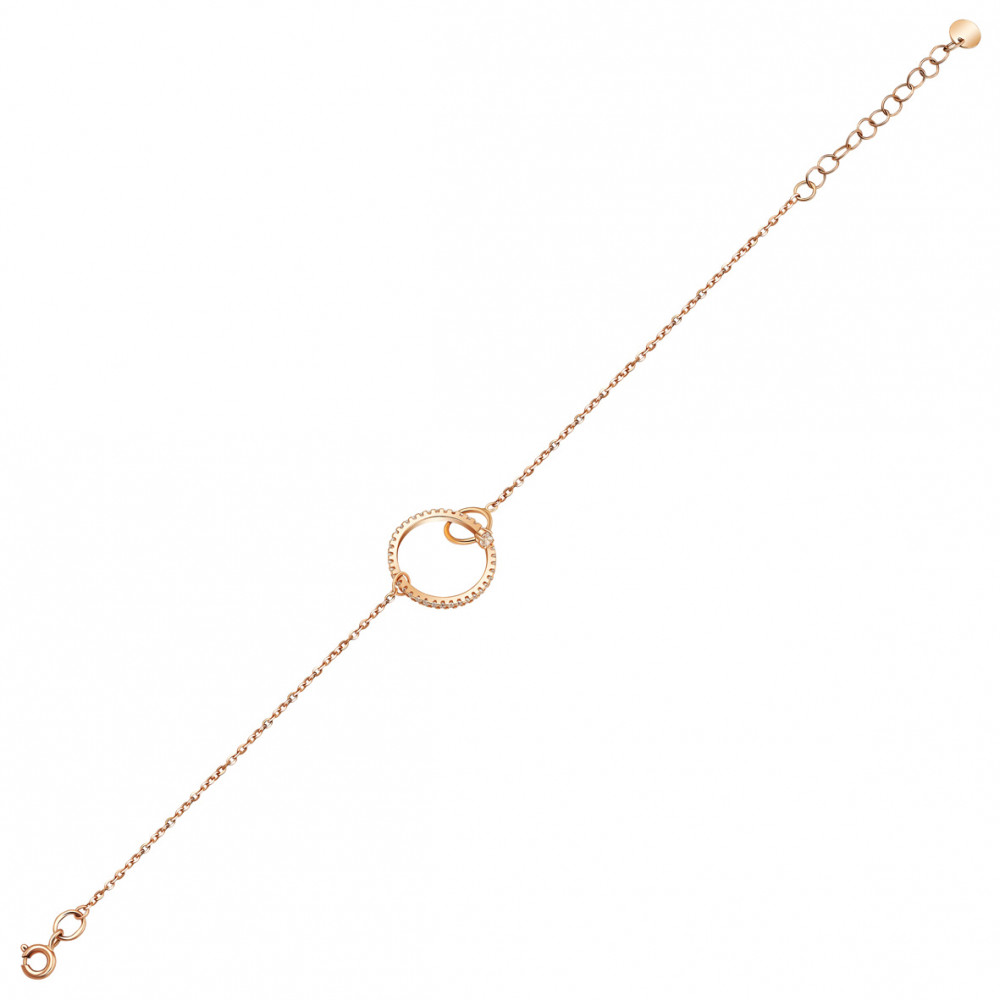 Золотий браслет з фіанітами. Артикул 820260  розмір 170 - Фото 2