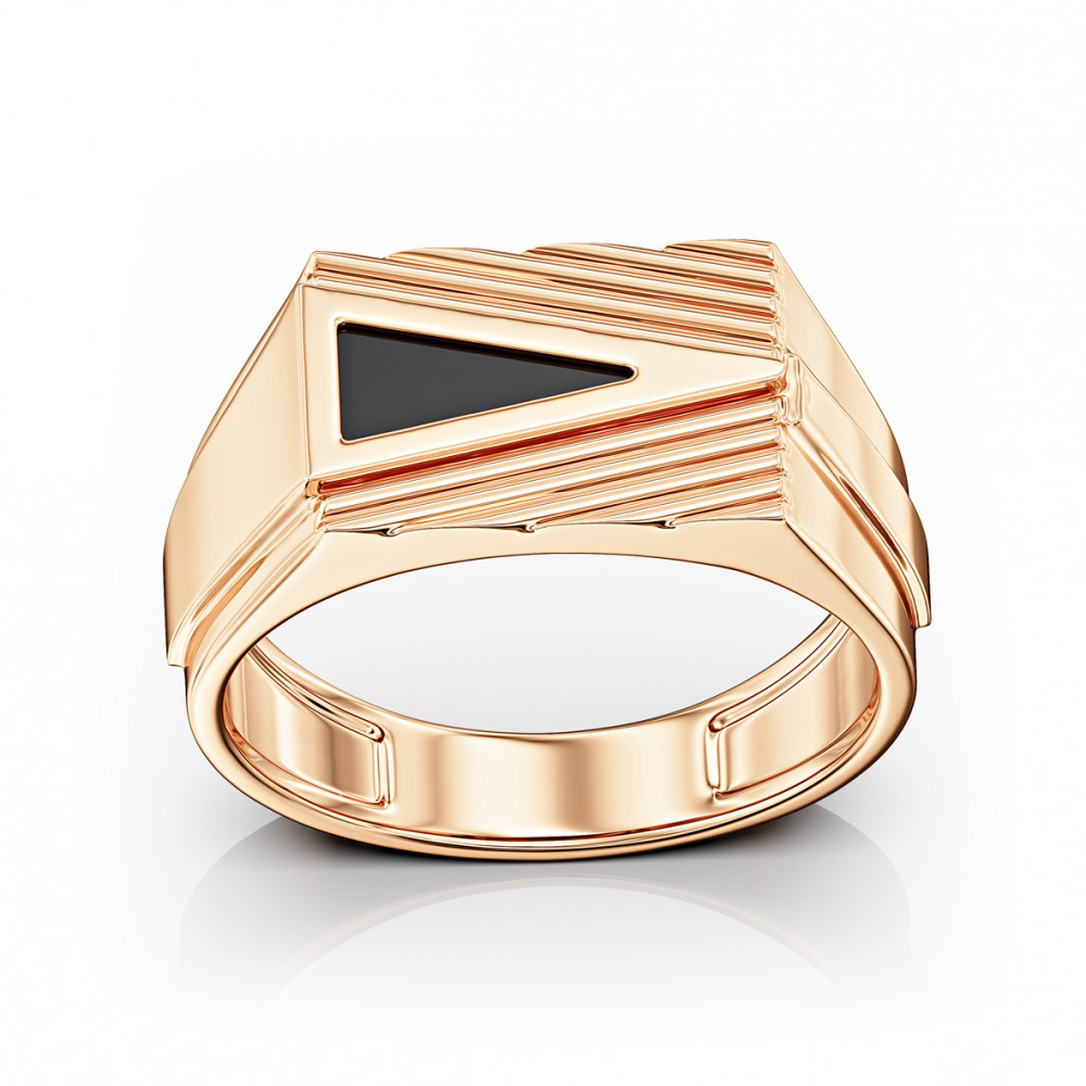 Золота каблучка з агатом. Артикул 369704  розмір 20 - Фото 2