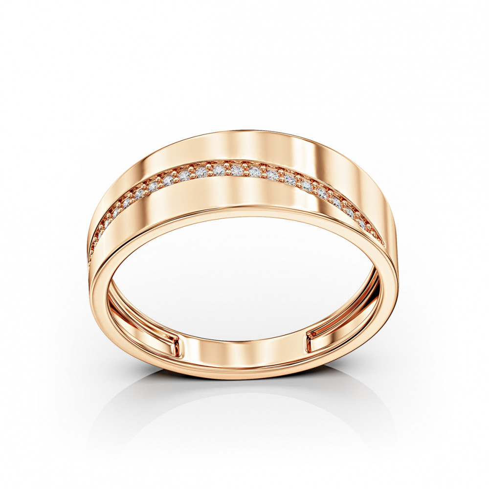 Золотое кольцо с фианитами. Артикул 380739  размер 18 - Фото 2