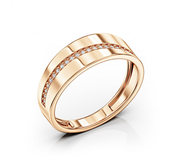 Золотое кольцо с агатом / перламутром / бирюзой и фианитами. Артикул 369619 - Фото  1