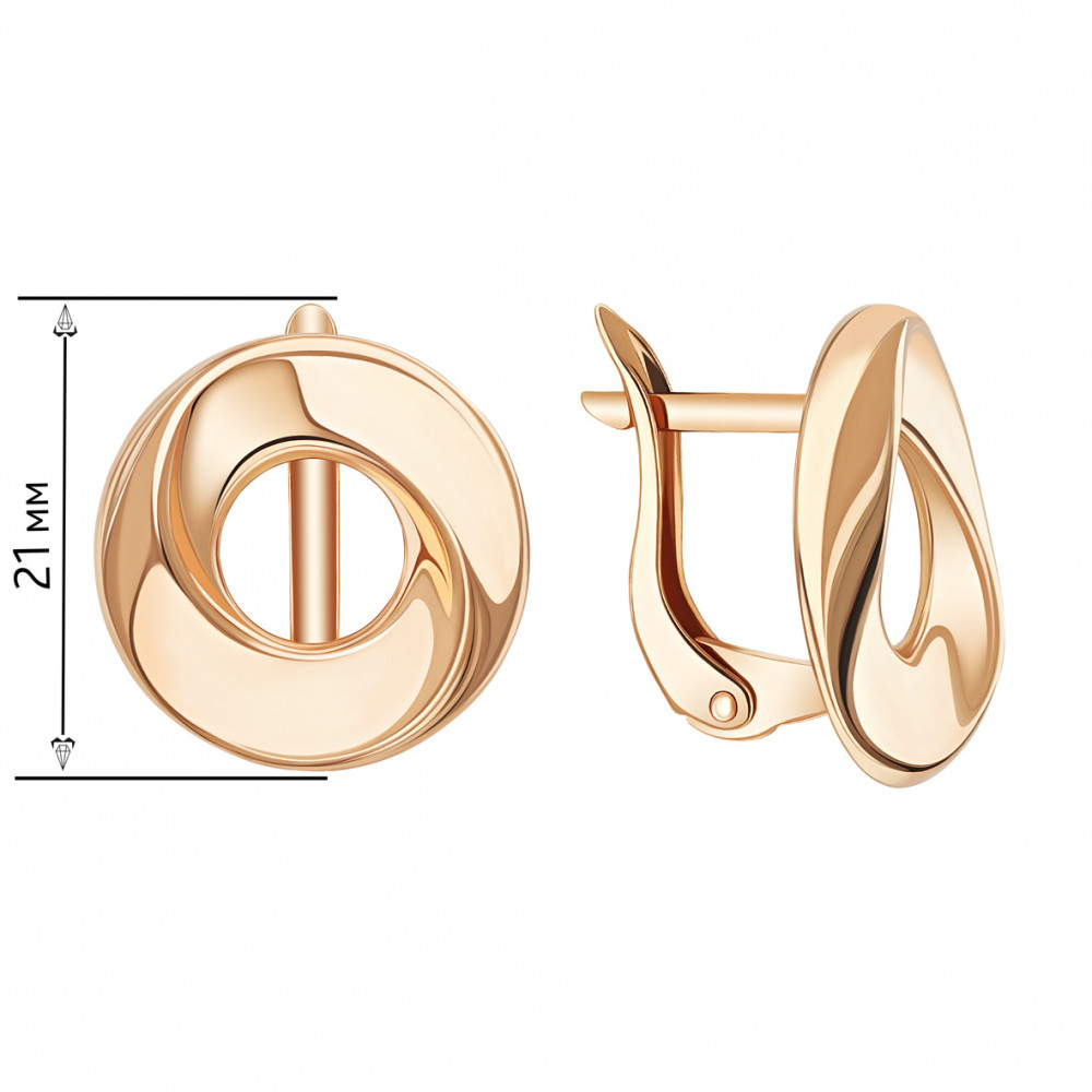 Золоті сережки. Артикул 470823  - Фото 3