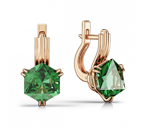 Золотые серьги с английским замком - Фото  6