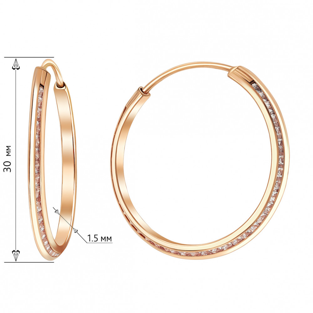 Золоті сережки. Артикул 460068  - Фото 2