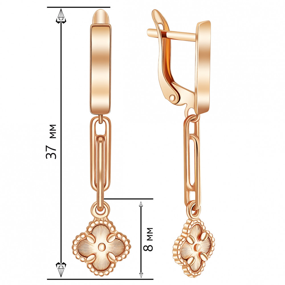 Золотые серьги. Артикул 400320  - Фото 2