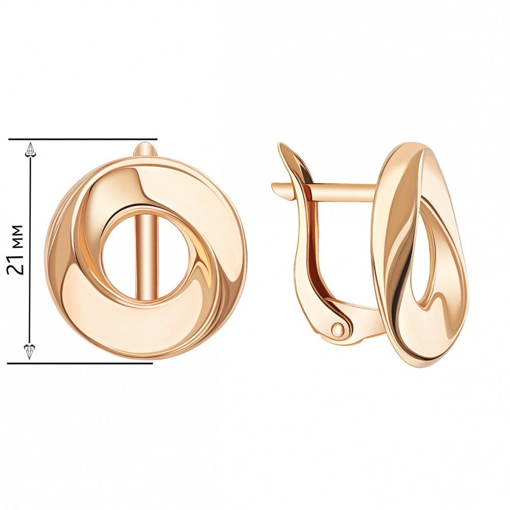 Золоті сережки. Артикул 470822  - Фото 3