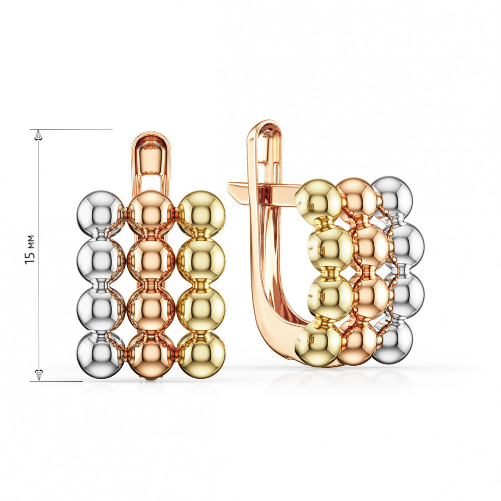 Gold earring. Article 410116  - Photo 2