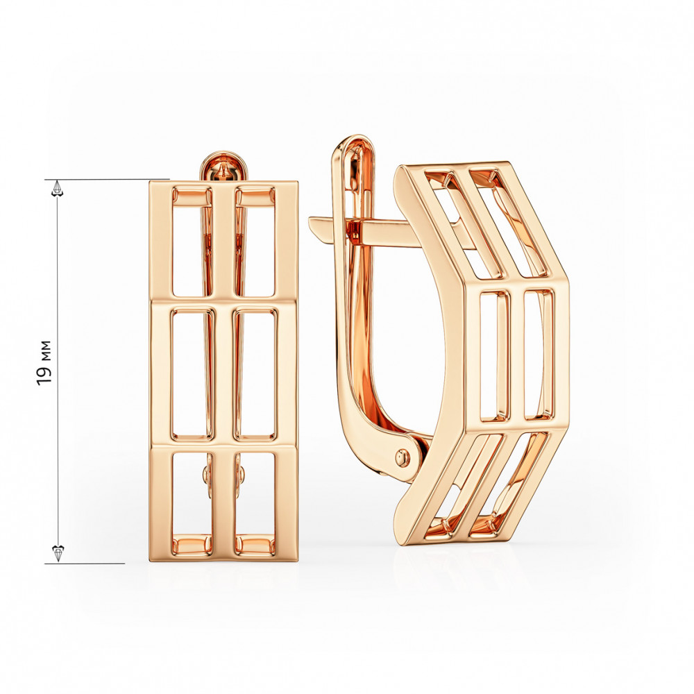 Золотые серьги. Артикул 400316  - Фото 2