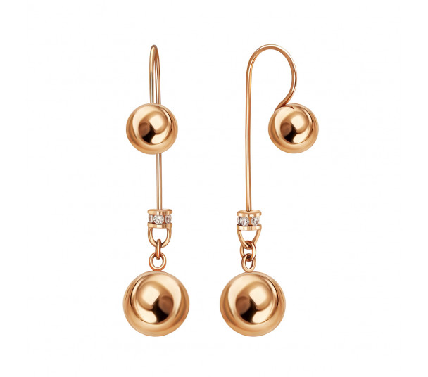 Золоті сережки підвіски - Фото  7