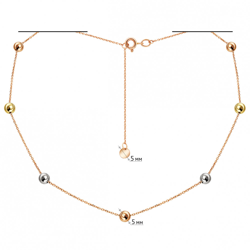 Золоте кольє. Артикул 860656  розмір 450 - Фото 2