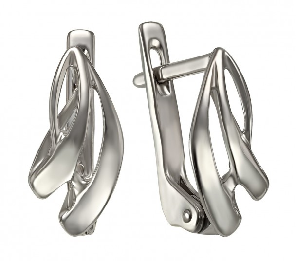Срібні сережки "У стилі TANGO". Артикул 400028С  - Фото 1