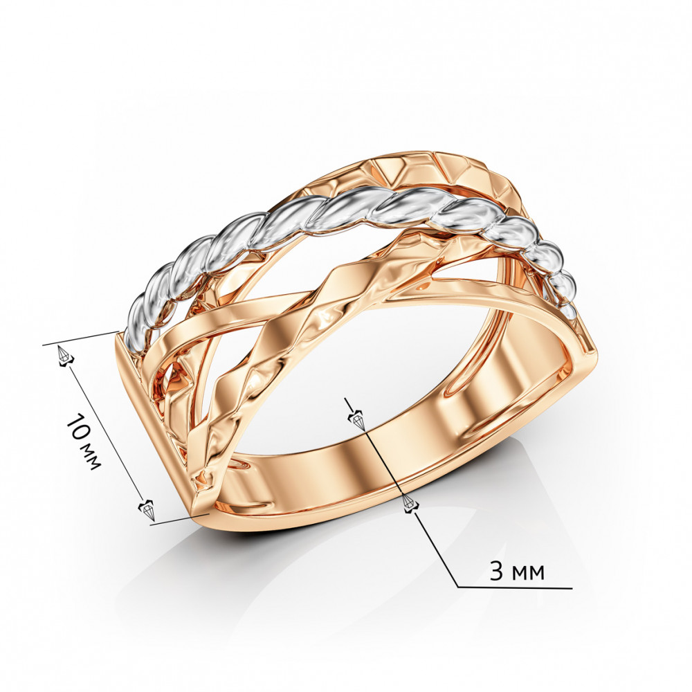 Золотое кольцо. Артикул 310308  размер 16.5 - Фото 3