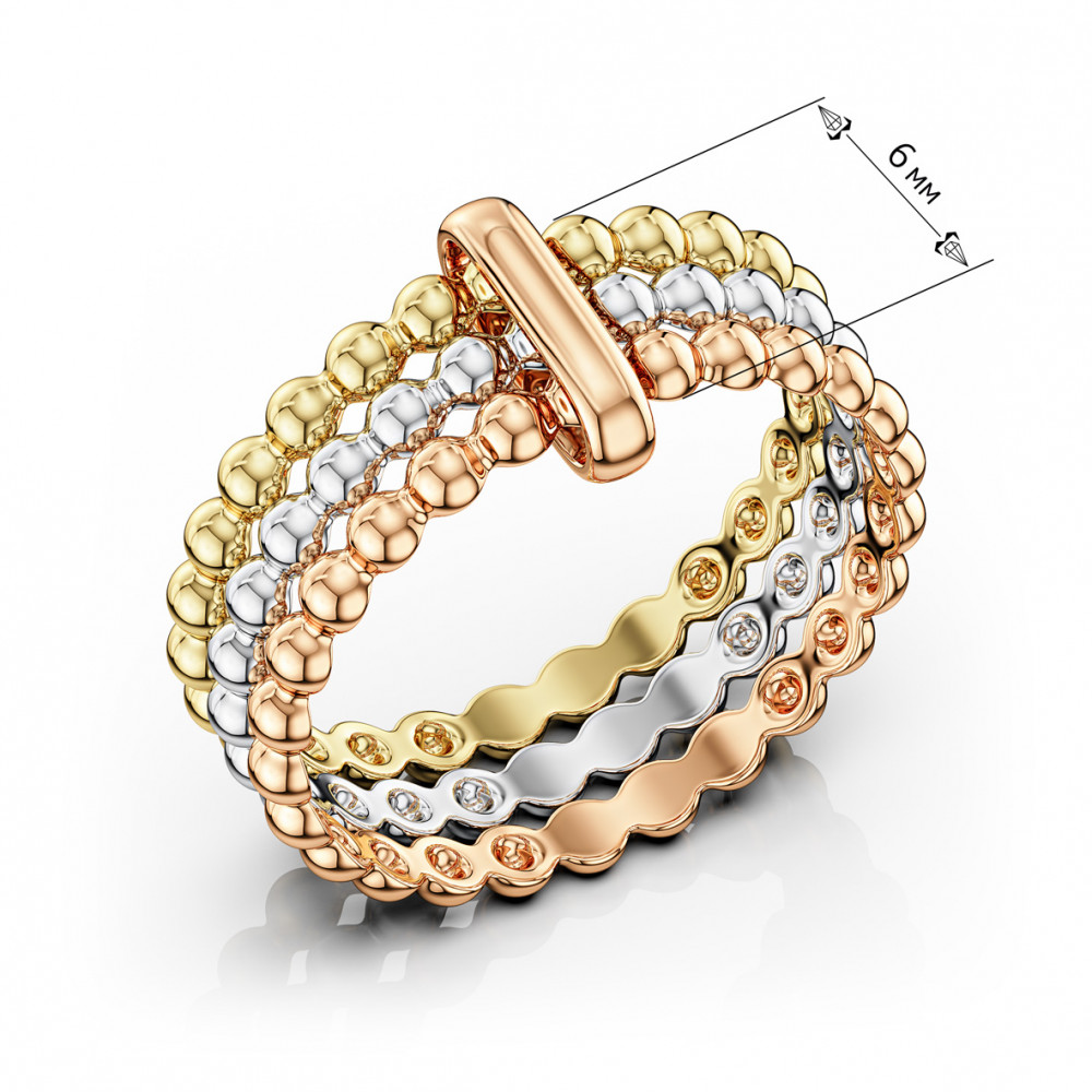 Золотое кольцо. Артикул 310319  размер 17.5 - Фото 3