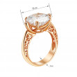 Gold ring with cubic zirkonia. Article 330940  size 17 - Photo 3