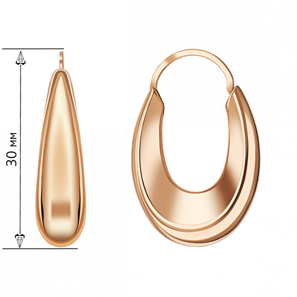 Золоті сережки. Артикул 470830  - Фото 2