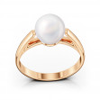 Gold ring with pearls. Article 380756  size 16.5 - Photo 2