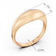 Golden ring. Article 300508  size 17 - Photo 3