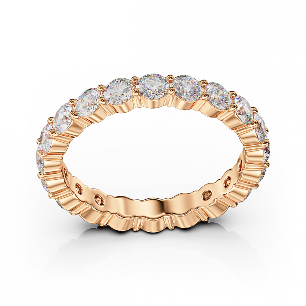 Gold ring with cubic zirkonia. Article 380743  size 16.5 - Photo 2