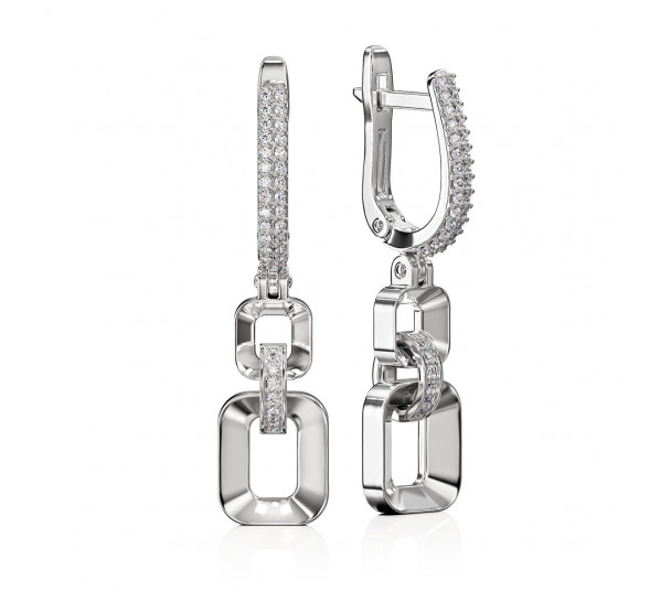 Золота підвіска з фіанітами. Артикул 160399 - Фото  1