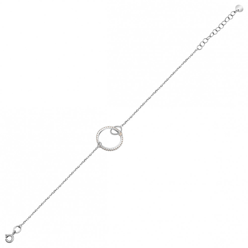 Золотой браслет с фианитами. Артикул 820260В  размер 170 - Фото 2