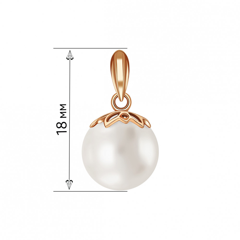 Золотая подвеска с жемчугом. Артикул 150382  - Фото 2