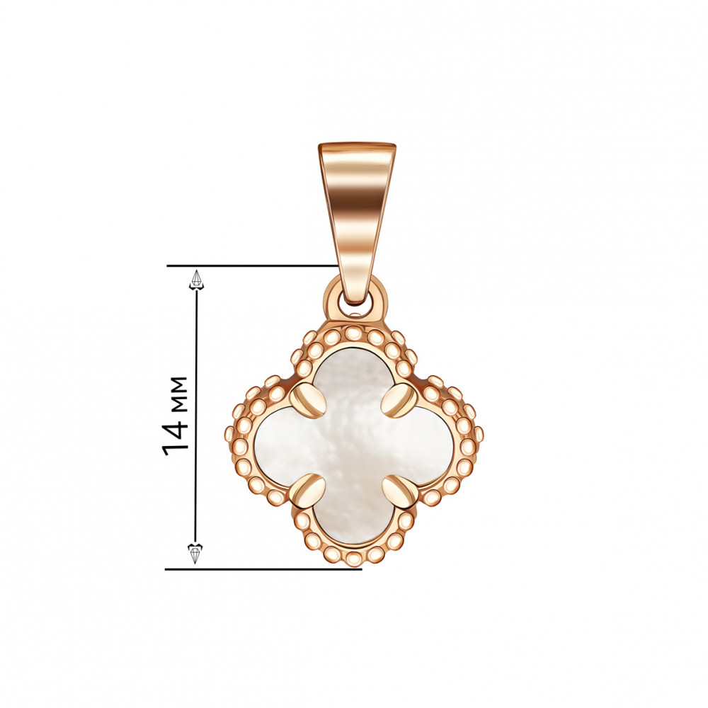 Золотая подвеска  с  перламутром. Артикул 180275  - Фото 2