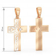 Золотий хрестик з фіанітами і емаллю. Артикул 260035Е  - Фото 3