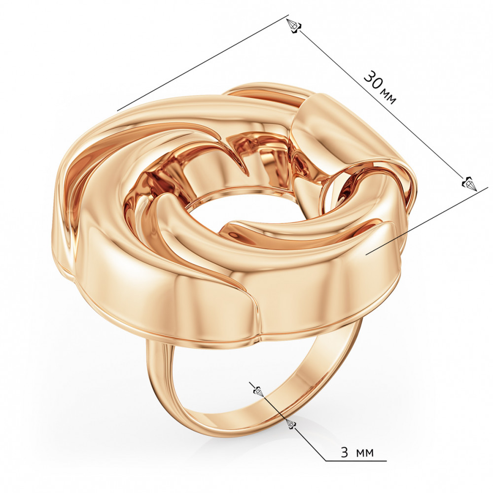 Золотое кольцо. Артикул 300506  размер 18.5 - Фото 3