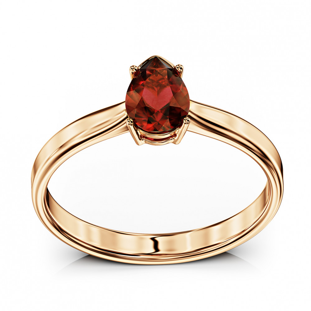 Золота каблучка з гранатом. Артикул 364694  розмір 17 - Фото 2