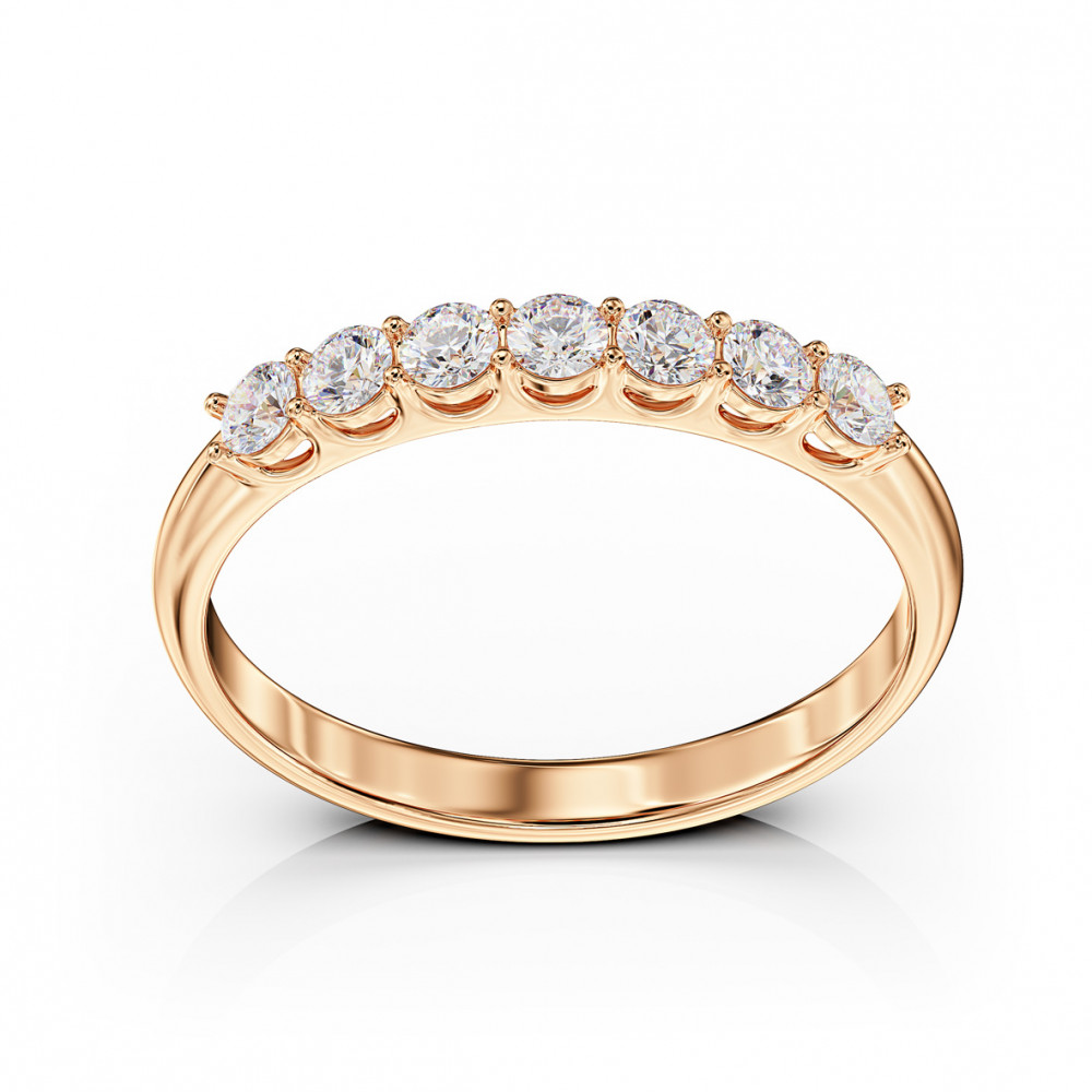 Золотое кольцо с фианитами. Артикул 380747  размер 17 - Фото 2