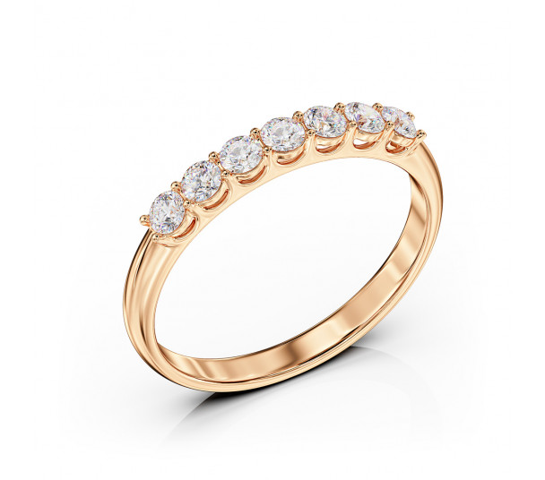 Золотое кольцо с агатом и фианитами. Артикул 369731 - Фото  1