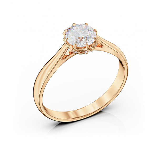 Золотое кольцо с агатом и фианитами. Артикул 369731 - Фото  1