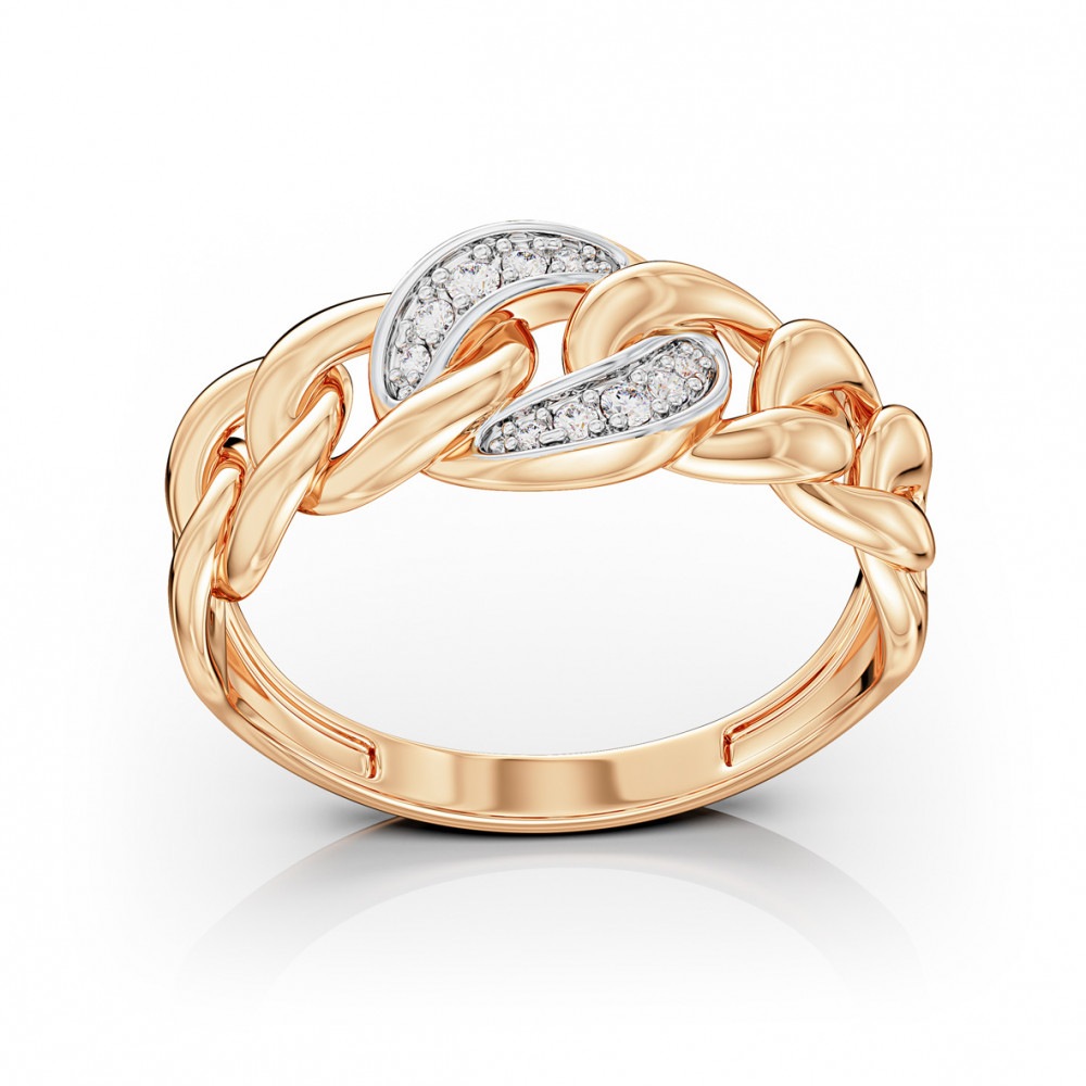 Золотое кольцо с фианитами. Артикул 380755  размер 20 - Фото 2