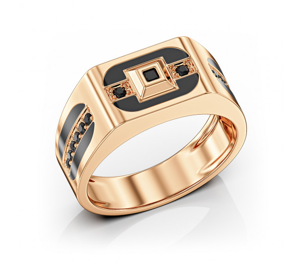 Gold ring with cubic zirconia. Article 330970 - Photo  1