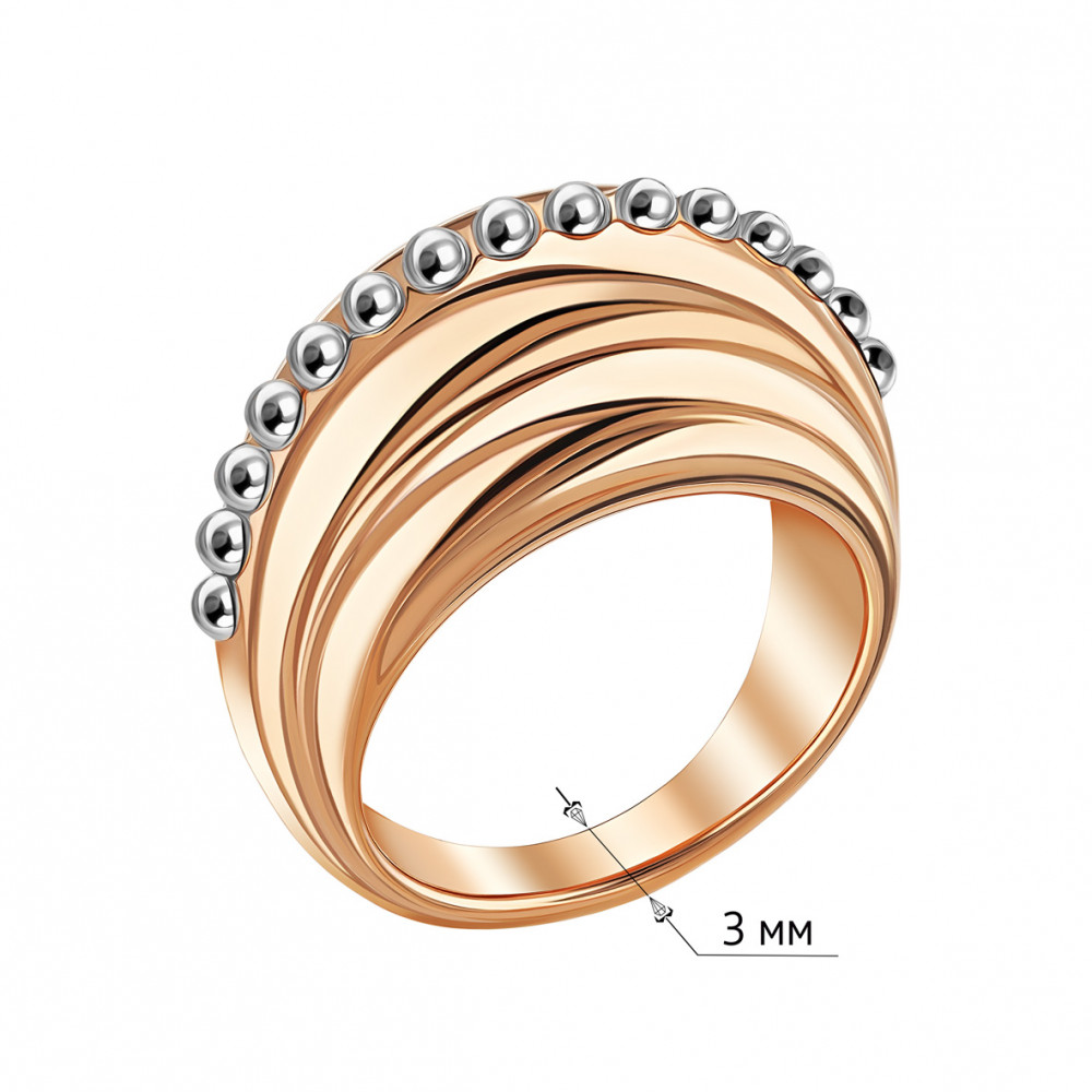 Золотое кольцо. Артикул 391131В1  размер 17.5 - Фото 3