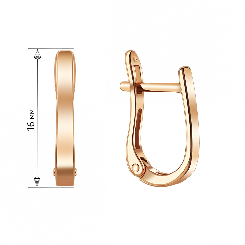 Gold earrings. Article 400327  - Photo 2