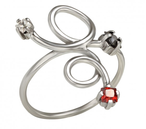 Серебряное кольцо с фианитами. Артикул 320690С  размер 16 - Фото 1