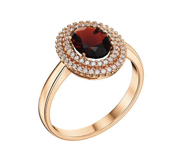 Gold ring with citrine and cubic zirconia. Article 369757 - Photo  1